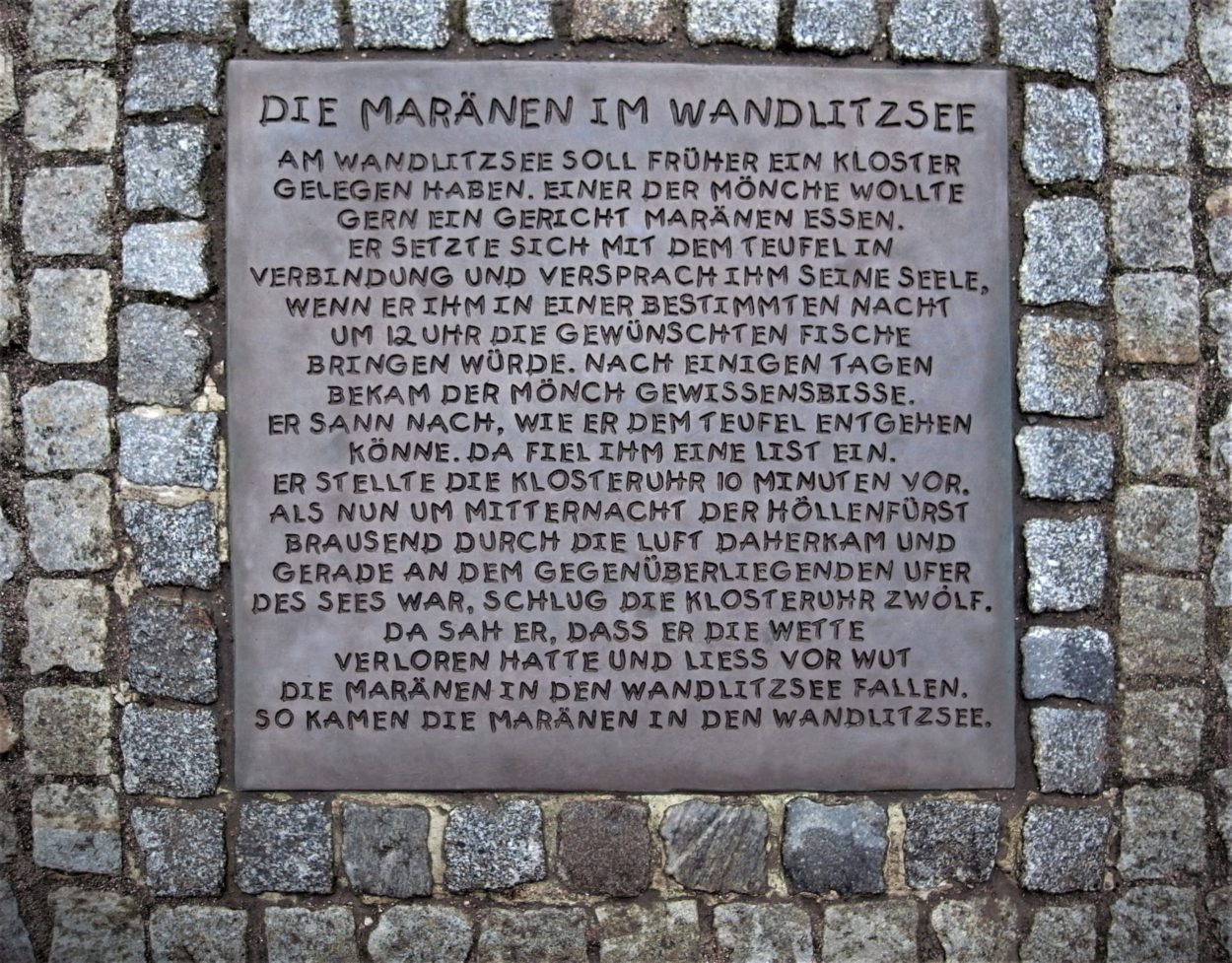 Schrifttafel Wandlitzsee